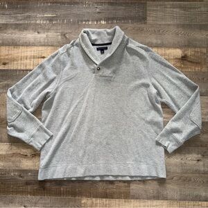 Banana Republic Light Gray Shawl Collar Cardigan